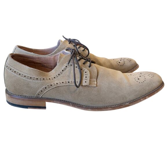 Stacy Adams Dunstan Suede Leather Casual Tan Oxfords Men's Size 14M - Picture 1 of 6